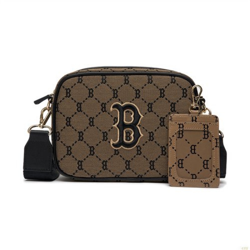 Sacs Crossbody MLB Monogra Camera Boston Redsox Accessoires Marron Foncé | 8704MGZEA