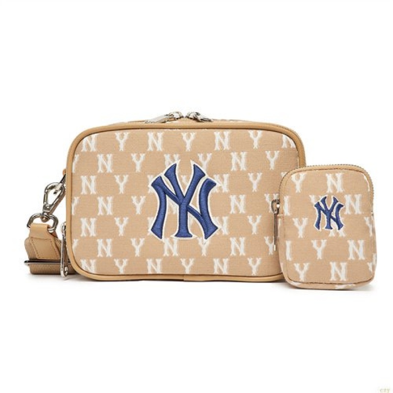 Sacs Crossbody MLB Monogra Min New York Yankees Accessoires Kaki | 4870IVBTN