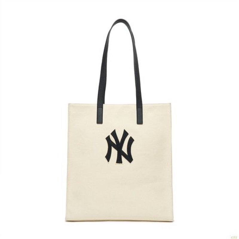 Sacs Fourre Tout MLB Canva New York Yankees Accessoires Blanche | 5892CNVZO