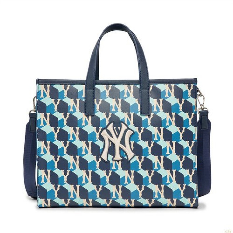 Sacs Fourre Tout MLB Cube Monogra M New York Yankees Accessoires Bleu | 2059ZHWBF