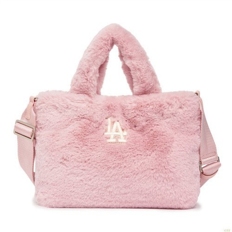 Sacs Fourre Tout MLB Wmbasic Fur Fleece La Dodgers Accessoires Rose | 0857LCFTB