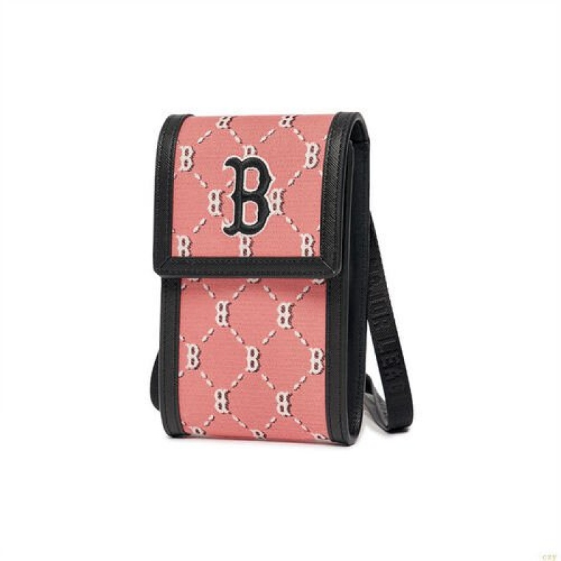 Sacs MLB Dia Monogra Jq Phone Pouch Boston Redsox Accessoires Rose | 5164KBCDH