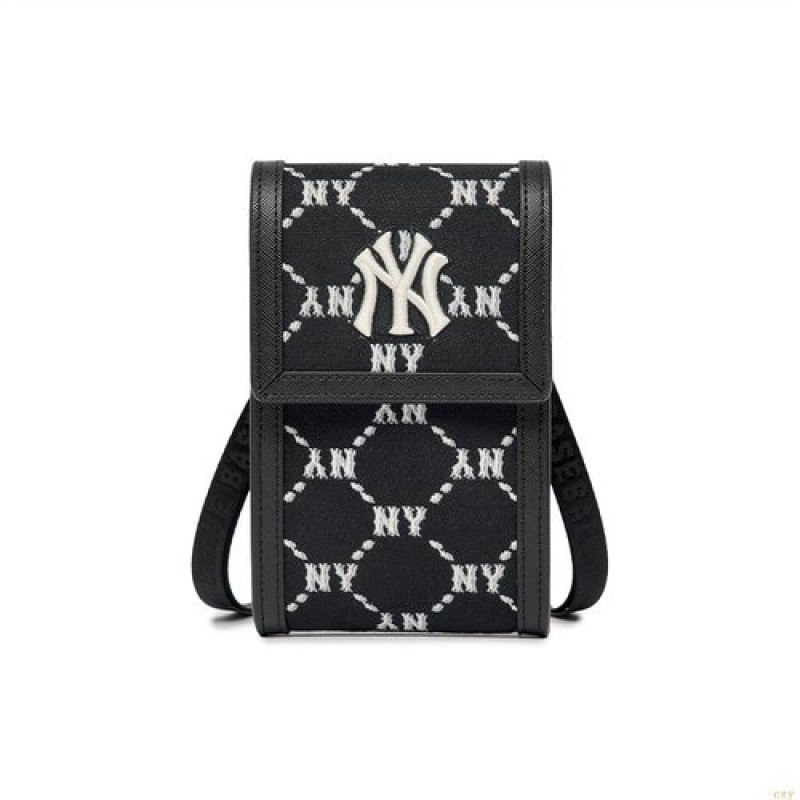 Sacs MLB Dia Monogra Jq Phone Pouch New York Yankees Accessoires Noir | 3967WZEJU