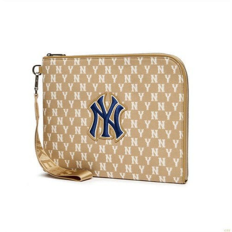 Sacs MLB Monogra Digital Device Pouch New York Yankees Accessoires Kaki | 8964ATSOL