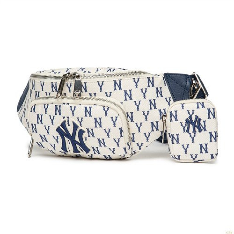 Sacs MLB Monogra Hip Sac New York Yankees Accessoires Blanche | 7596AMDNF