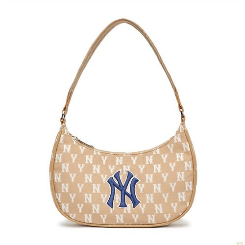 Sacs MLB Monogra Hobo New York Yankees Accessoires Kaki | 8632GMCEL