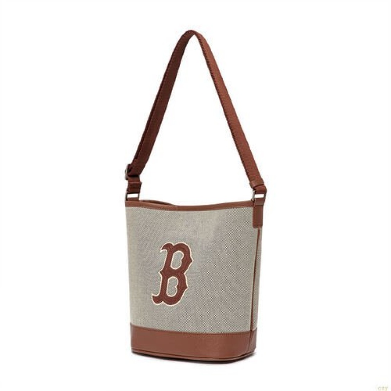 Sacs Seau MLB Basic Big Logo Canvabucket Boston Redsox Accessoires Grise Clair | 3892EBCTG