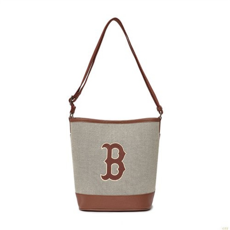 Sacs Seau MLB Basic Big Logo Canvabucket Boston Redsox Accessoires Grise Clair | 3892EBCTG