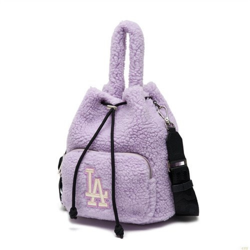 Sacs Seau MLB Fleece La Dodgers Accessoires Violette | 6127RWCIV