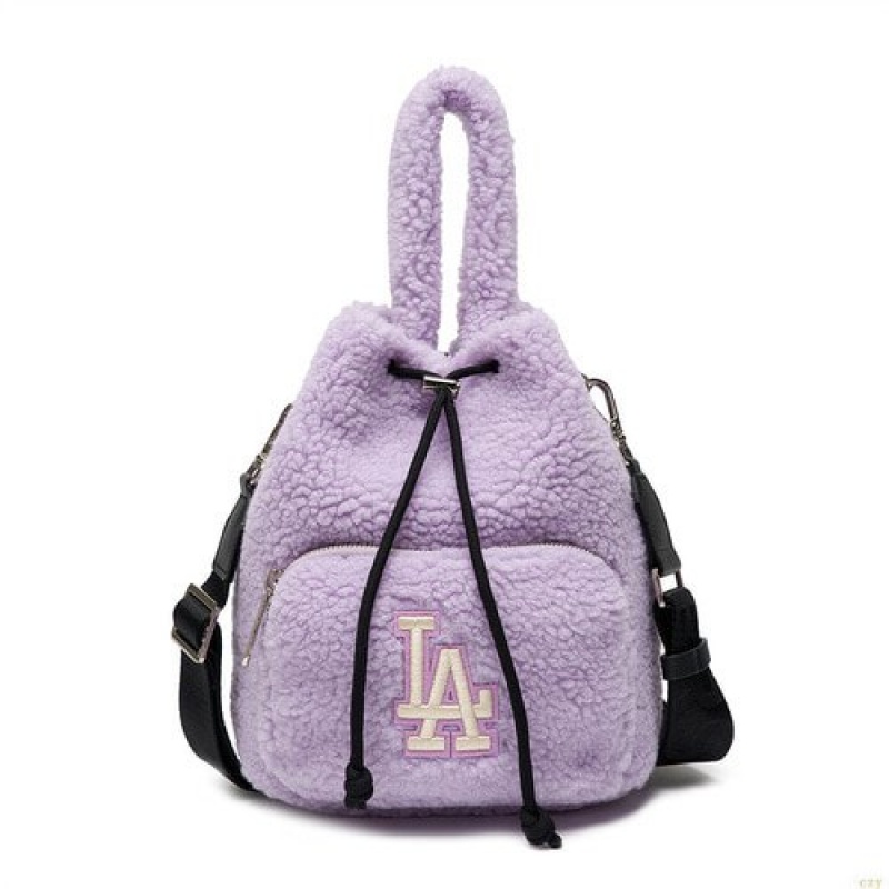 Sacs Seau MLB Fleece La Dodgers Accessoires Violette | 6127RWCIV