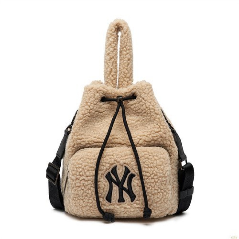 Sacs Seau MLB Fleece New York Yankees Accessoires Beige | 9486OYXMW