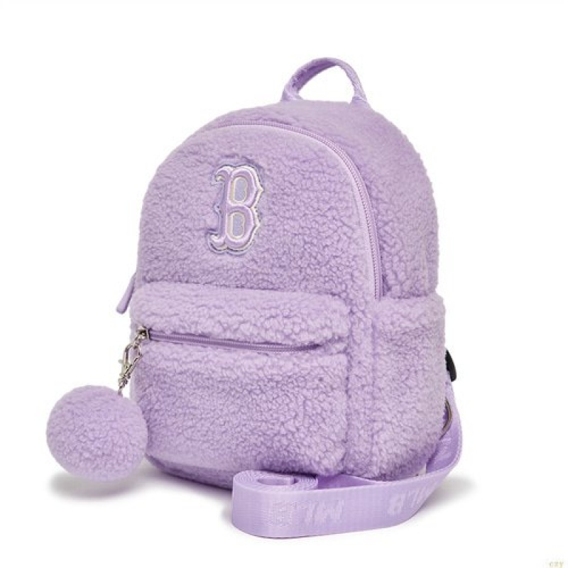 Sacs À Dos MLB Basic Fleece Min Boston Redsox Accessoires Violette | 0934KGLJI