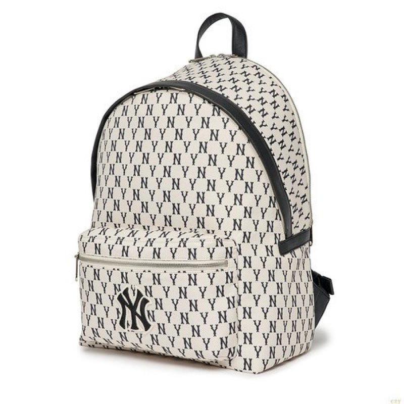 Sacs À Dos MLB Classiche Monogra New York Yankees Accessoires Blanche | 5834ITSEU