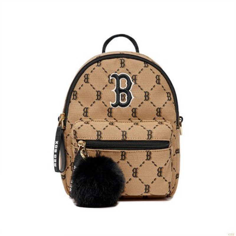 Sacs À Dos MLB Dia Monogra Jq Min Boston Redsox Accessoires Beige | 6429RCEHB