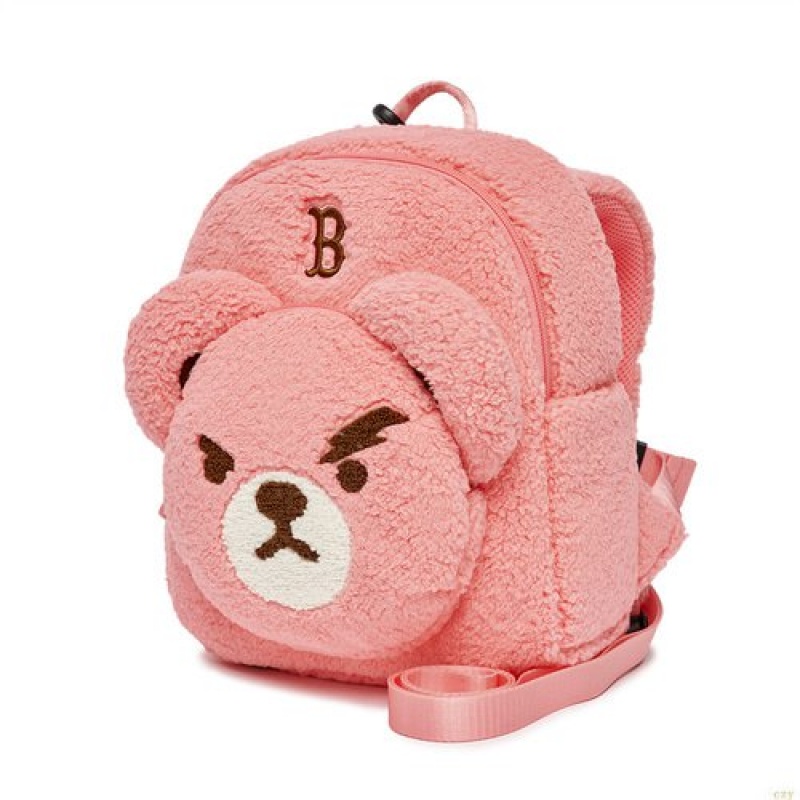 Sacs À Dos MLB Megabear Fleece Boston Redsox Accessoires Rose | 3495XYVTZ