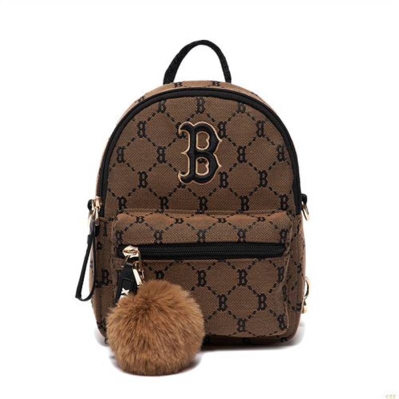 Sacs À Dos MLB Monogra Min Boston Redsox Accessoires Marron Foncé | 5786CBEGJ