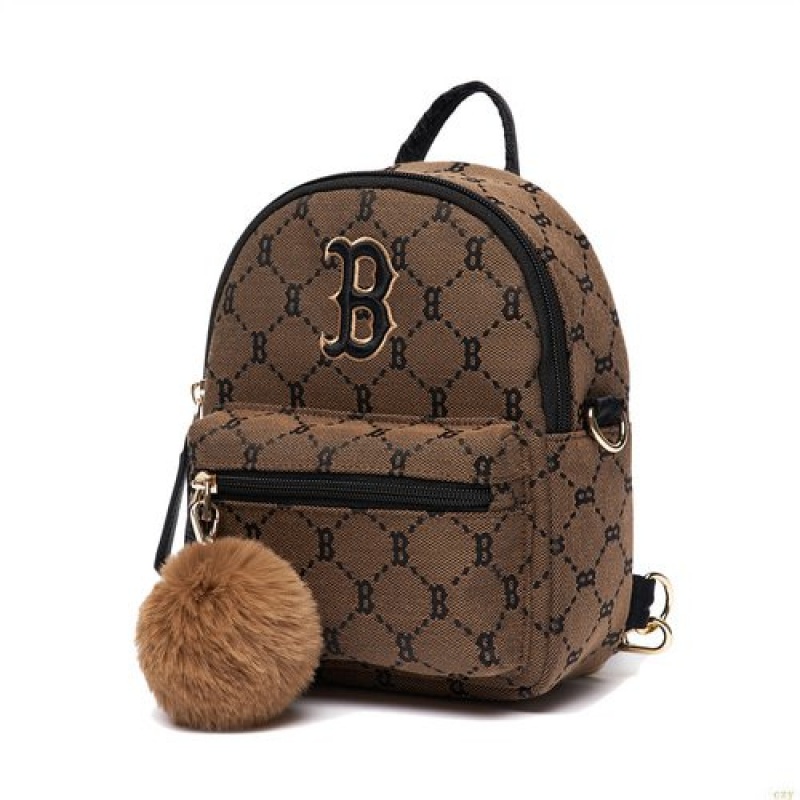 Sacs À Dos MLB Monogra Min Boston Redsox Accessoires Marron Foncé | 5786CBEGJ