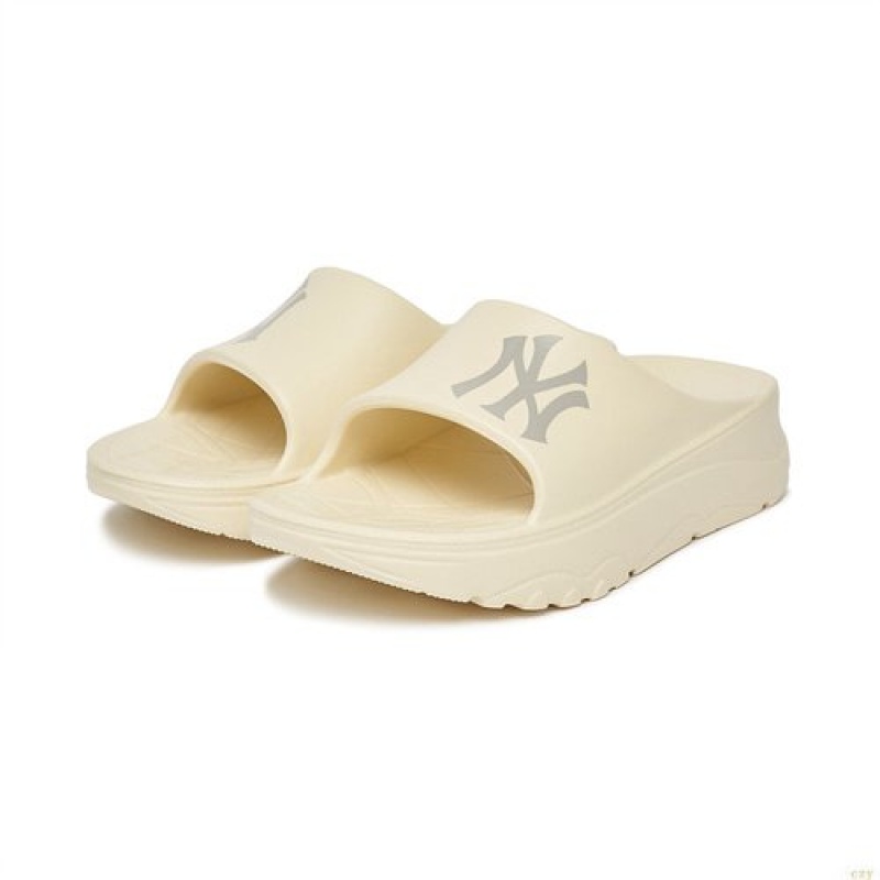 Sandale MLB Slider New York Yankees Chaussure Blanche | 9402THQIA