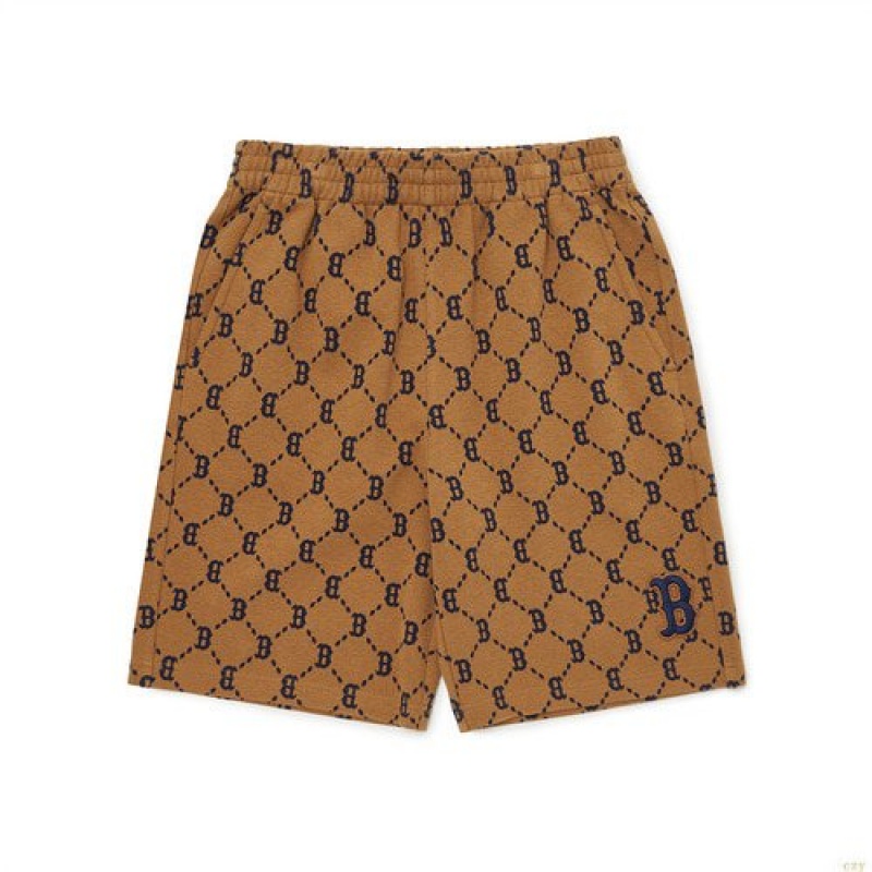 Short MLB Dia Monogra Allover Boston Redsox Vetement Marron | 5432EIHXB