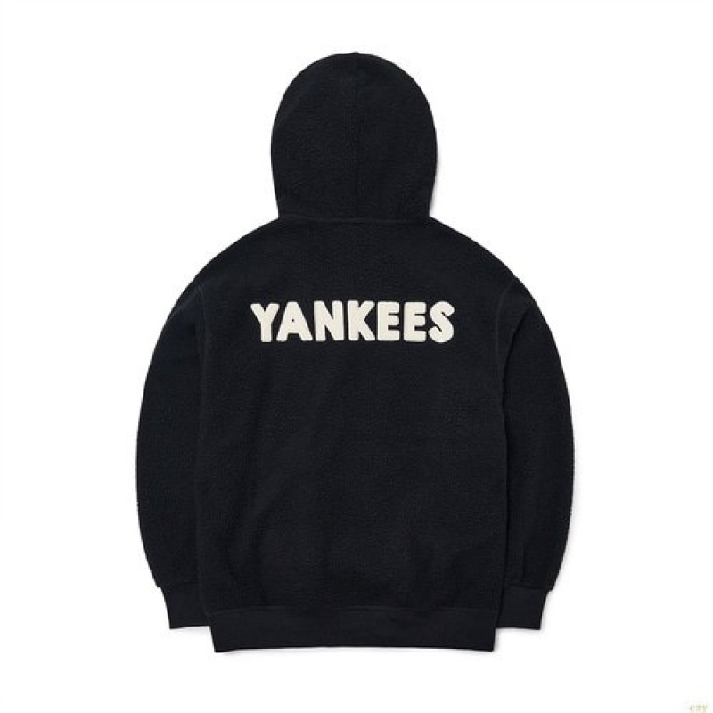 Sweat a Capuche MLB Basic Baclogo Fleece New York Yankees Vetement Noir | 3274SQUTX