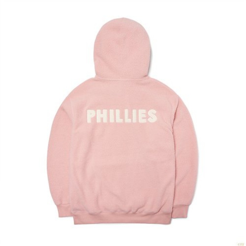 Sweat a Capuche MLB Basic Baclogo Fleece Philadelphia Phillies Vetement Rose | 7609CXTMW