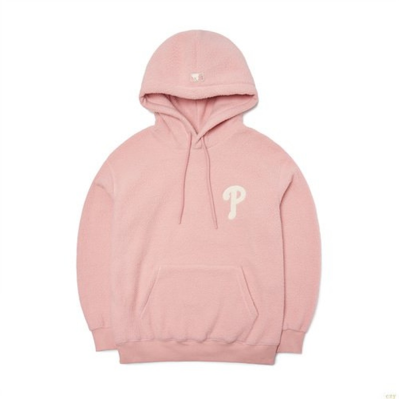 Sweat a Capuche MLB Basic Baclogo Fleece Philadelphia Phillies Vetement Rose | 7609CXTMW