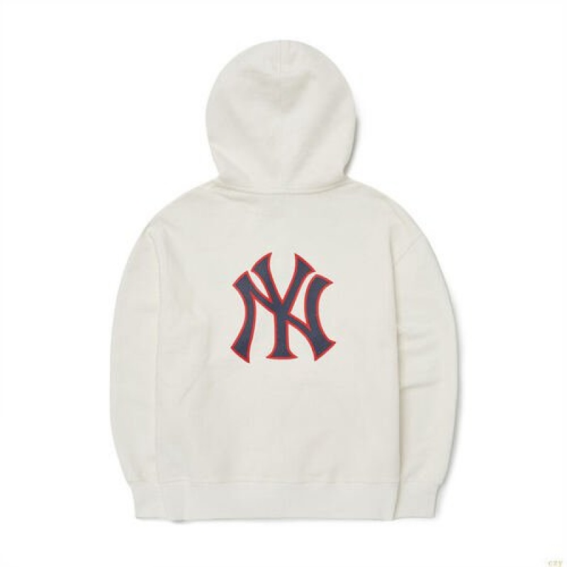 Sweat a Capuche MLB Basic Big Logo Brushemega Overfit New York Yankees Vetement Blanche | 4209EPXQF