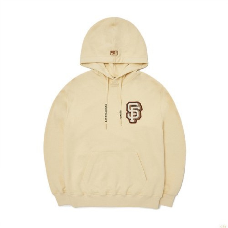 Sweat a Capuche MLB Basic Brushemega Overfit Sanfrancisco Giants Vetement Beige | 2530ZQASL