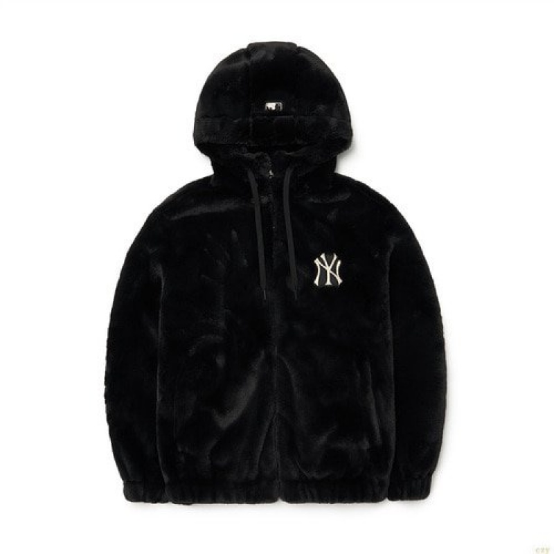 Sweat a Capuche MLB Basic Hoodeeco Fur New York Yankees Vetement Noir | 9476NGFTQ