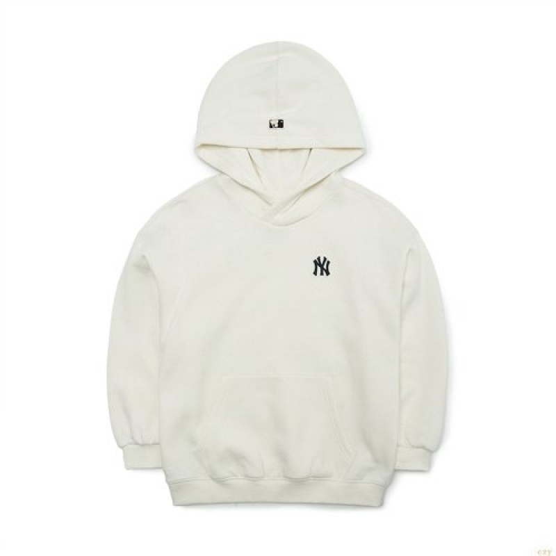 Sweat a Capuche MLB Basic Logo Wappen New York Yankees Enfant Blanche | 9075WLHSN