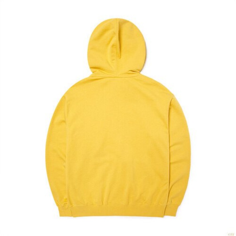 Sweat a Capuche MLB Basic Mediulogo Hoozip-up Vetement Jaune | 8349QWXGJ