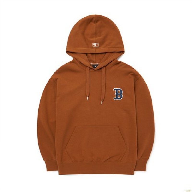 Sweat a Capuche MLB Basic Mediulogo Overfit Boston Redsox Vetement Marron | 8019QUEWG