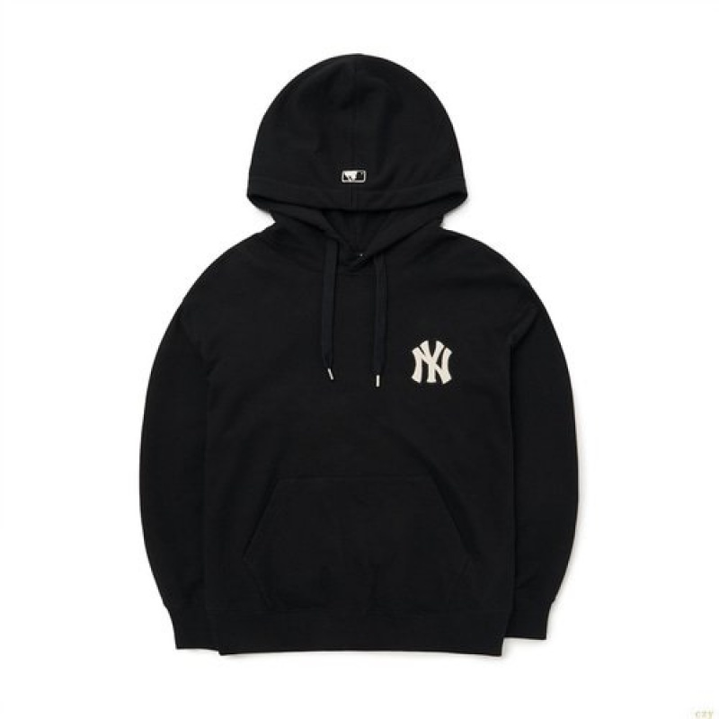 Sweat a Capuche MLB Basic Mediulogo Overfit New York Yankees Vetement Noir | 0469NYXTD