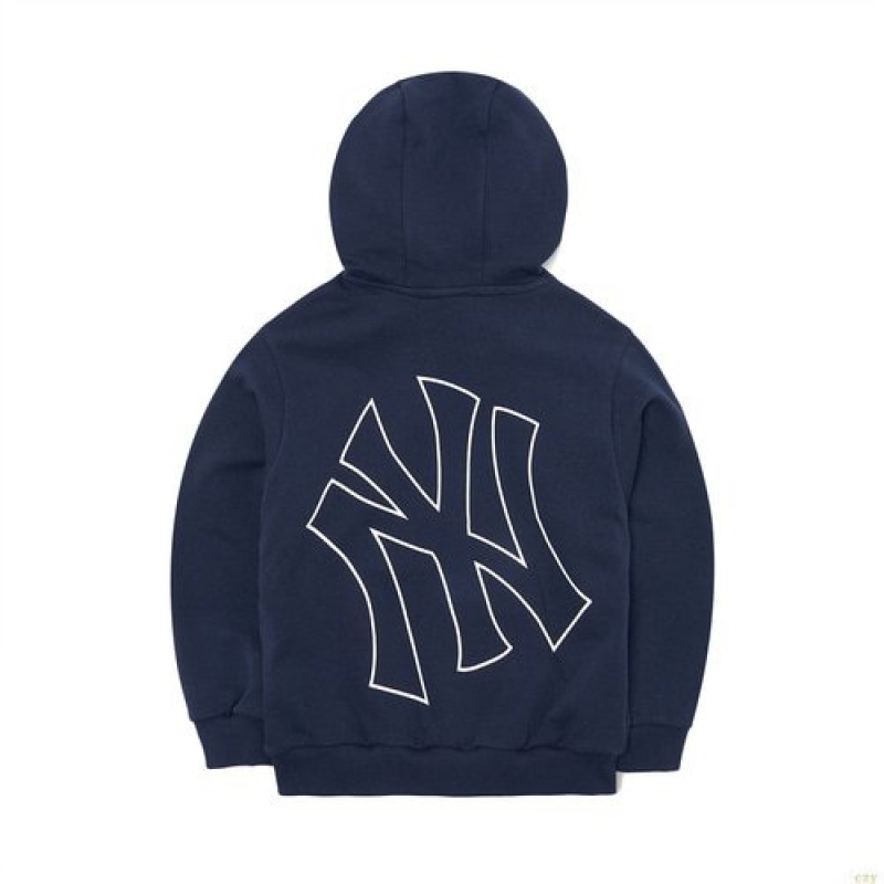 Sweat a Capuche MLB Basic Mega Logo New York Yankees Enfant Bleu Foncé | 2970WSNAY