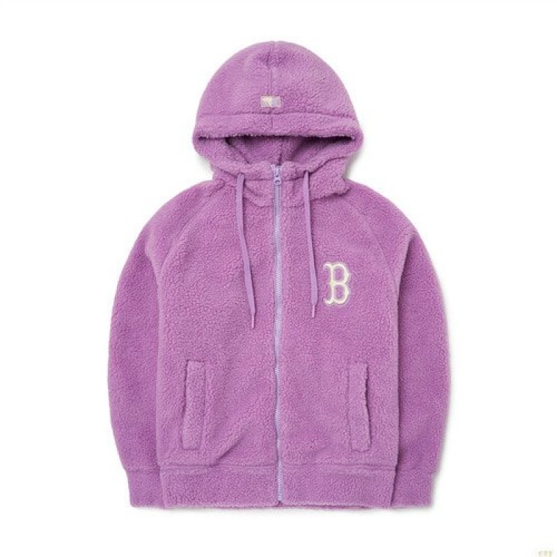 Sweat a Capuche MLB Basic Small Logo Hoodefleece Boston Redsox Vetement Violette | 0752FTPDC