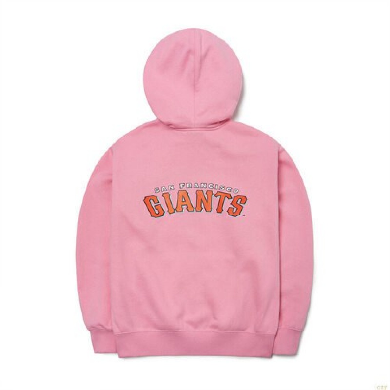 Sweat a Capuche MLB City Overfit Brushehoozip-up Sanfrancisco Giants Vetement Rose | 3671JQUYX