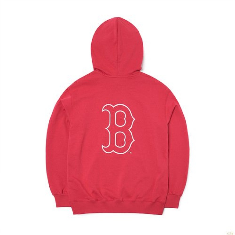 Sweat a Capuche MLB Disney Donalducbig Logo Overfit Boston Redsox Vetement Rouge | 6180GOUXY