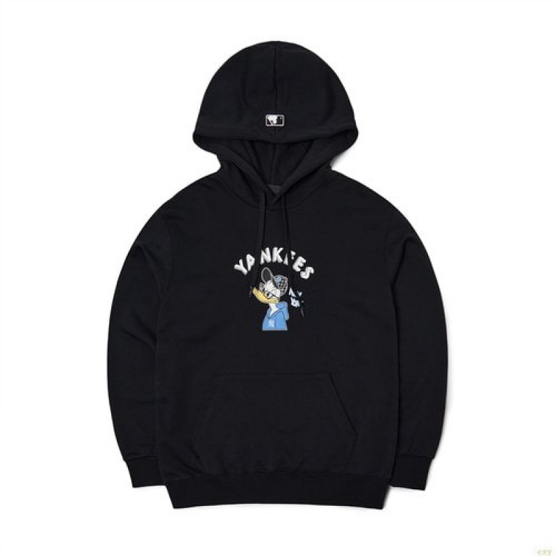 Sweat a Capuche MLB Disney Donalducbig Logo Overfit New York Yankees Vetement Noir | 6831XBNTG