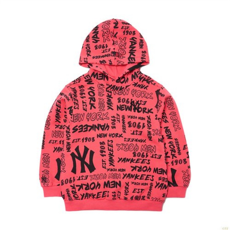 Sweat a Capuche MLB Graffit New York Yankees Enfant Rouge | 0468CIRBV