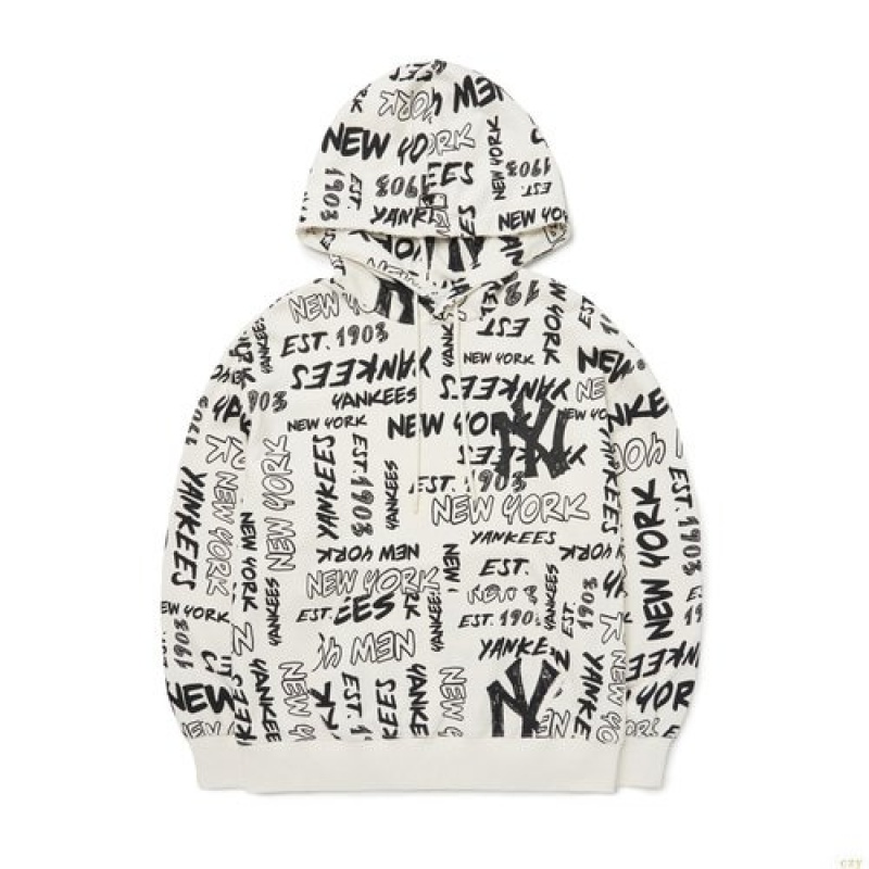 Sweat a Capuche MLB Grafittallover Overfit New York Yankees Vetement Blanche | 1692NSHKZ