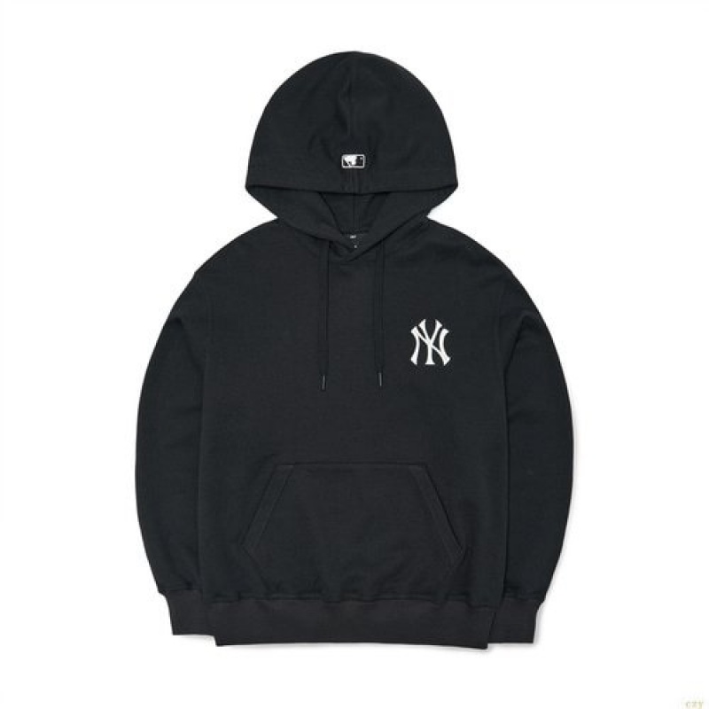 Sweat a Capuche MLB Illusion Mega Overfit New York Yankees Vetement Noir | 0975MJTUG