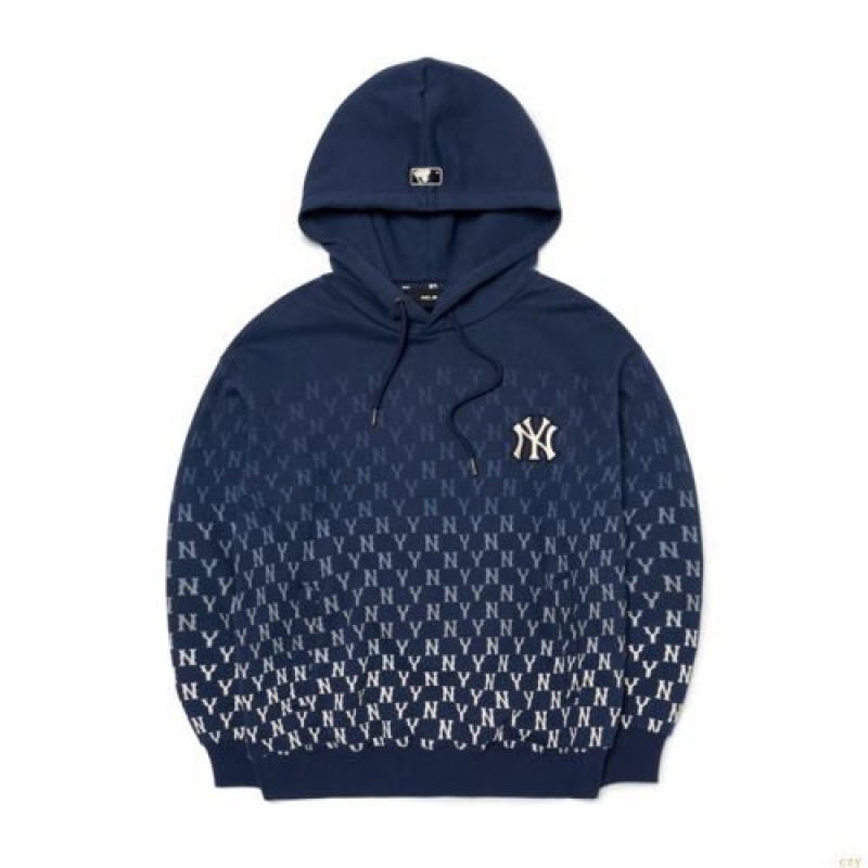 Sweat a Capuche MLB Monogra Gradation Overfit New York Yankees Vetement Bleu Foncé | 1586WSXUR