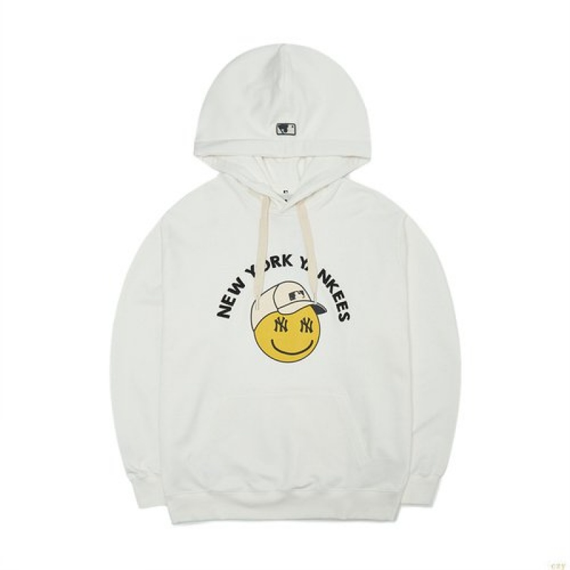 Sweat a Capuche MLB Smile Overfit New York Yankees Vetement Blanche | 4976GZXST