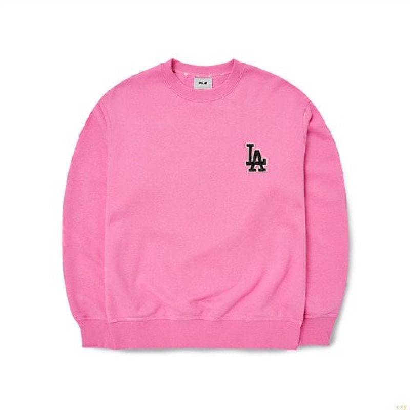 Sweats MLB Basic Big Logo Brusheoverfit La Dodgers Vetement Rose | 3490ZWSIT