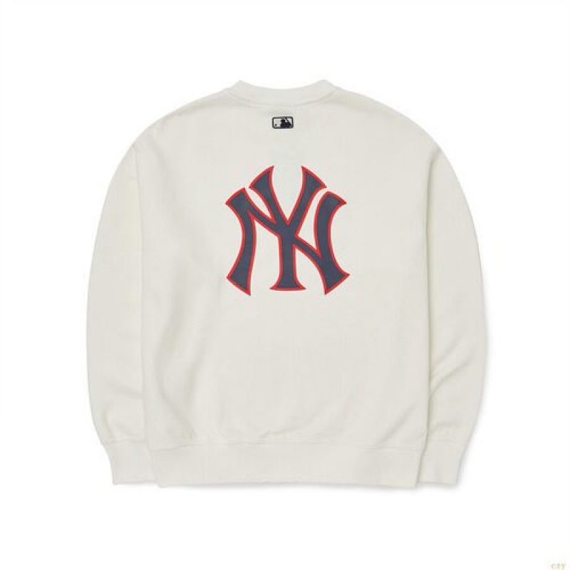 Sweats MLB Basic Big Logo Brusheoverfit New York Yankees Vetement Blanche | 1530LKPCW