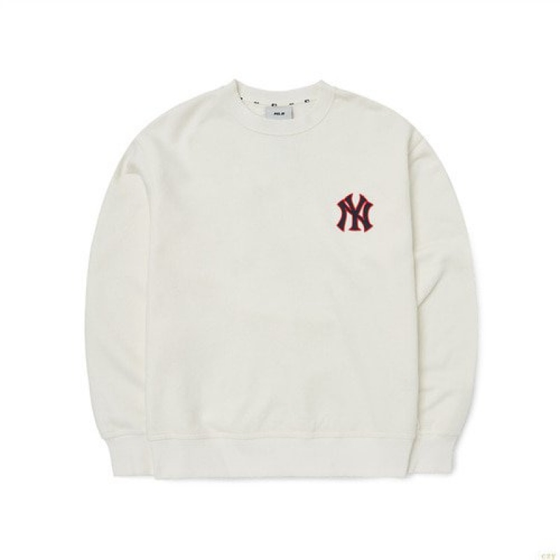 Sweats MLB Basic Big Logo Brusheoverfit New York Yankees Vetement Blanche | 1530LKPCW