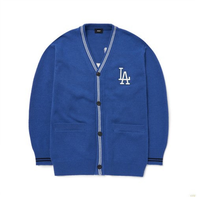 Sweats MLB Basic Big Logo Cardigan La Dodgers Vetement Bleu | 1604MGWEN