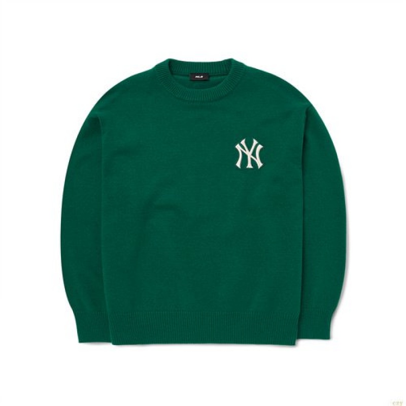 Sweats MLB Basic Big Logo Overfit Pull New York Yankees Vetement Vert | 2319EOZJS