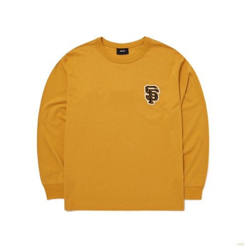 Sweats MLB Basic Mega Logo L/ Sanfancisco Giants Vetement Jaune | 6450CTFLQ