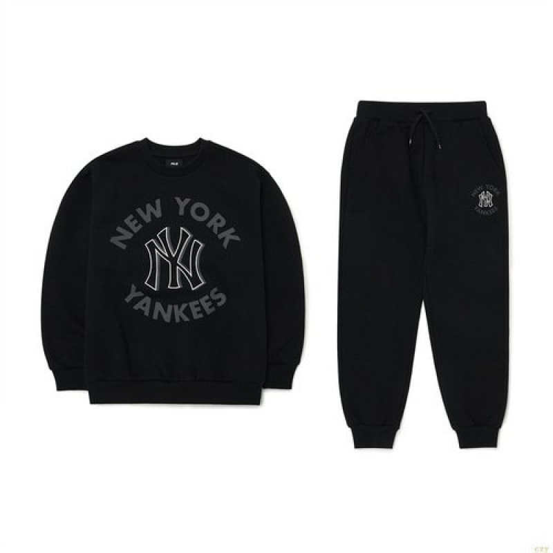 Sweats MLB Basic Set (Brushed) New York Yankees Enfant Noir | 1420PYERZ